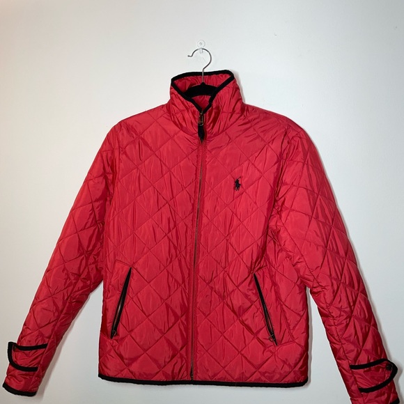 Ralph Lauren Sport Quilted Stitched Red Jacket - Picture 9 of 9